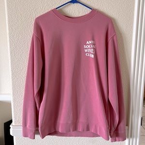 Hubs & Hers Anti Social Wives Club Oversized S/M Crewneck Sweatshirt, EUC!